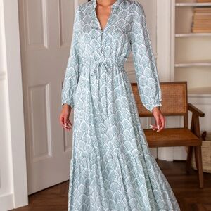 NWT Emerson Fry Frances 3 Dress - Elegant Leaf Print Maxi Dress